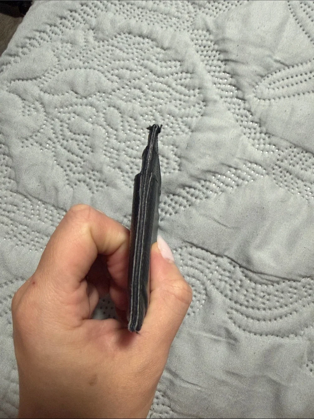 Saint Laurent Black Textured Leather Card Holder with Silver Logo